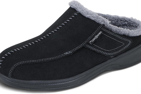 Innovative Orthopedic Slippers for Men - Ideal for Plantar Fasciitis, Foot & Heel Pain Relief. Arch Support Slippers, Cushioning Ergonomic Sole & Extended Widths - Asheville