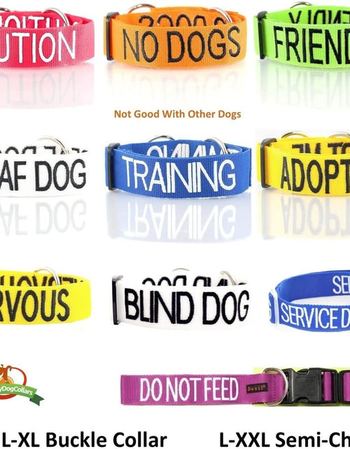 Load image into Gallery viewer, Deaf Dog White Warm Dog Coats S M M L L XL Waterproof Reflective Fleece Lined Prevents Accidents by Warning Others of Your Dog in Advance (M-L Back 17" (43Cm)
